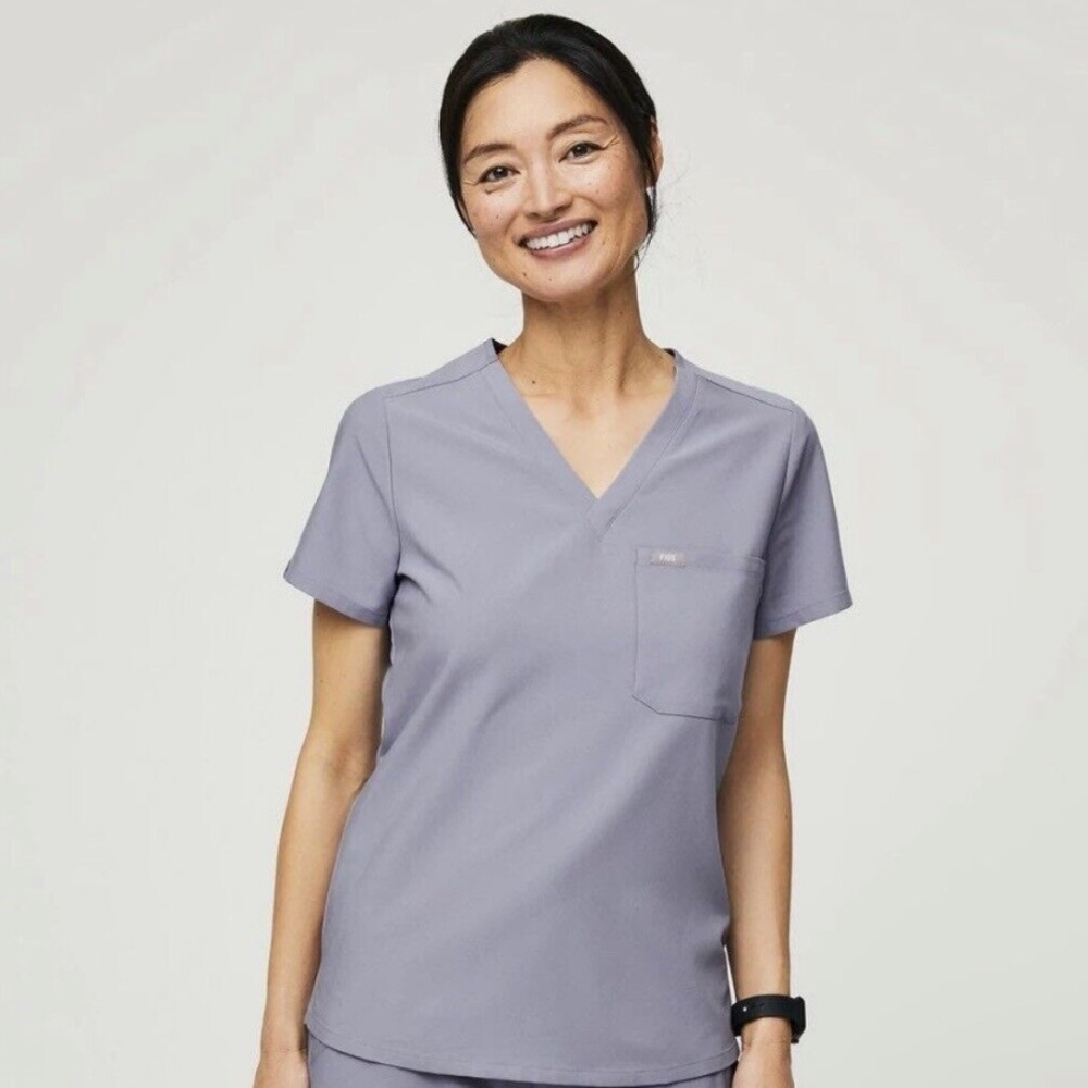 FIGS Vapor Blue Space Dye- Women’s scrub top